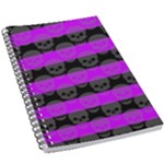 Purple Goth Skulls  5.5  x 8.5  Notebook