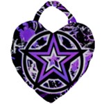 Purple Star Giant Heart Shaped Tote