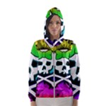 Rainbow Skull Women s Hooded Windbreaker