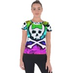 Rainbow Skull Short Sleeve Sports Top 