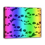 Rainbow Skull Collection Deluxe Canvas 20  x 16  (Stretched)