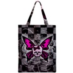Skull Butterfly Zipper Classic Tote Bag