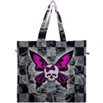 Skull Butterfly Canvas Travel Bag