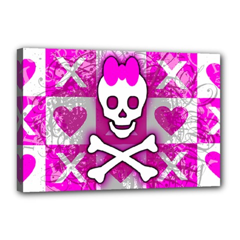 Skull Princess Canvas 18  x 12  (Stretched) from UrbanLoad.com