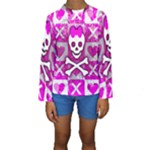 Skull Princess Kids  Long Sleeve Swimwear