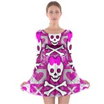 Skull Princess Long Sleeve Skater Dress