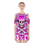 Skull Princess Shoulder Cutout One Piece Dress