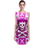 Skull Princess Sleeveless Velvet Midi Dress