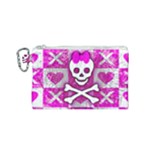 Skull Princess Canvas Cosmetic Bag (Small)