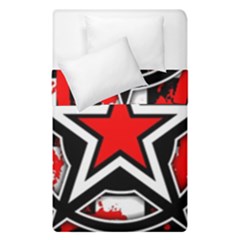 Star Checkerboard Splatter Duvet Cover Double Side (Single Size) from UrbanLoad.com