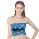 Space Rocket Solar System Pattern Tube Top