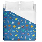 Space Rocket Solar System Pattern Duvet Cover (Queen Size)