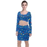 Space Rocket Solar System Pattern Top and Skirt Sets