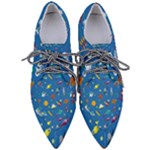 Space Rocket Solar System Pattern Women s Pointed Oxford Shoes