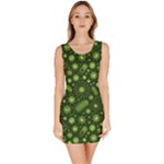 Seamless Pattern With Viruses Bodycon Dress