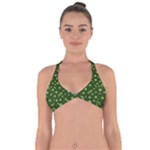Seamless Pattern With Viruses Halter Neck Bikini Top