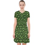 Seamless Pattern With Viruses Adorable in Chiffon Dress
