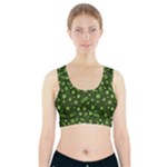 Seamless Pattern With Viruses Sports Bra With Pocket