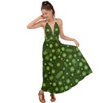 Seamless Pattern With Viruses Backless Maxi Beach Dress