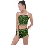 Seamless Pattern With Viruses Summer Cropped Co-Ord Set