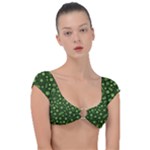 Seamless Pattern With Viruses Cap Sleeve Ring Bikini Top