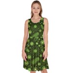 Seamless Pattern With Viruses Knee Length Skater Dress With Pockets