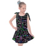 Math Linear Mathematics Education Circle Background Kids  Tie Up Tunic Dress