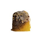 Honeycomb With Bees Drawstring Pouch (Small)