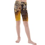 Honeycomb With Bees Kids  Mid Length Swim Shorts