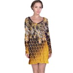 Honeycomb With Bees Long Sleeve Nightdress