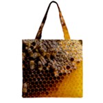 Honeycomb With Bees Zipper Grocery Tote Bag