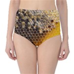 Honeycomb With Bees Classic High-Waist Bikini Bottoms