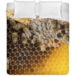 Honeycomb With Bees Duvet Cover Double Side (California King Size)