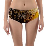 Honeycomb With Bees Reversible Mid-Waist Bikini Bottoms