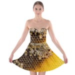 Honeycomb With Bees Strapless Bra Top Dress