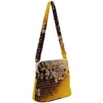 Honeycomb With Bees Zipper Messenger Bag