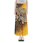 Honeycomb With Bees Full Length Maxi Skirt