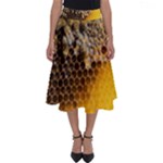 Honeycomb With Bees Perfect Length Midi Skirt