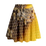 Honeycomb With Bees High Waist Skirt