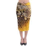 Honeycomb With Bees Midi Pencil Skirt