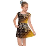 Honeycomb With Bees Kids  Cap Sleeve Dress