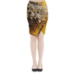 Honeycomb With Bees Midi Wrap Pencil Skirt