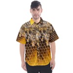 Honeycomb With Bees Men s Short Sleeve Shirt