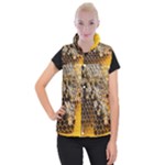 Honeycomb With Bees Women s Button Up Vest