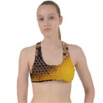 Honeycomb With Bees Criss Cross Racerback Sports Bra