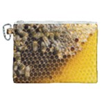 Honeycomb With Bees Canvas Cosmetic Bag (XL)
