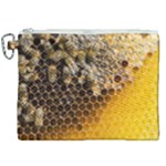 Honeycomb With Bees Canvas Cosmetic Bag (XXL)