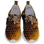 Honeycomb With Bees Kids  Velcro No Lace Shoes