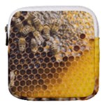 Honeycomb With Bees Mini Square Pouch