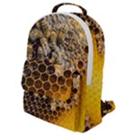 Honeycomb With Bees Flap Pocket Backpack (Small)